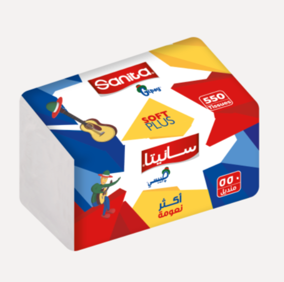 Sanita Gipsy 550 sheet Soft Facial Tissues 1 Piece