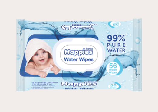 Happies 56 Water Wipes