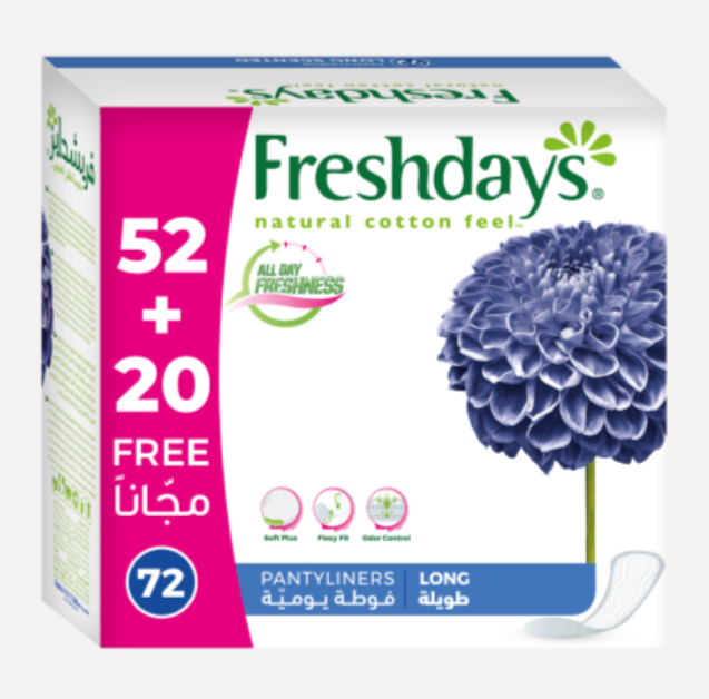Freshdays Long Mega Pack 72 Pads