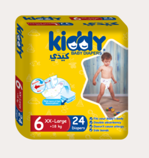 Kiddy Baby Diapers  XX-Large (size 6) 24 diapers
