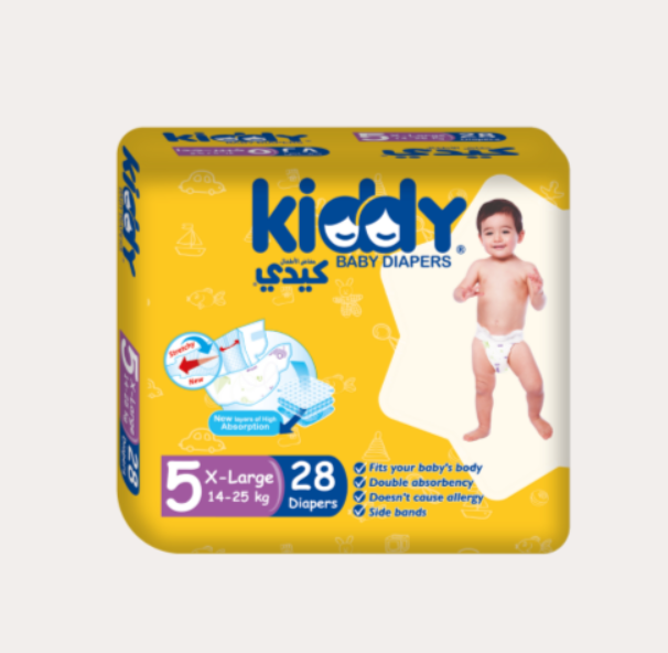 Kiddy Baby Diapers X-Large (size 5) 28 diapers